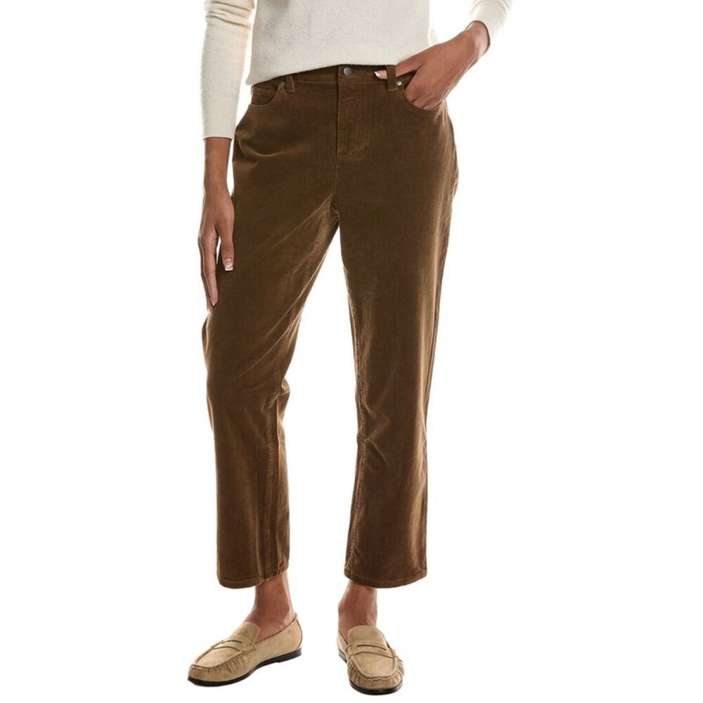 Eileen Fisher Womens Hi-Waist Corduroy Pant